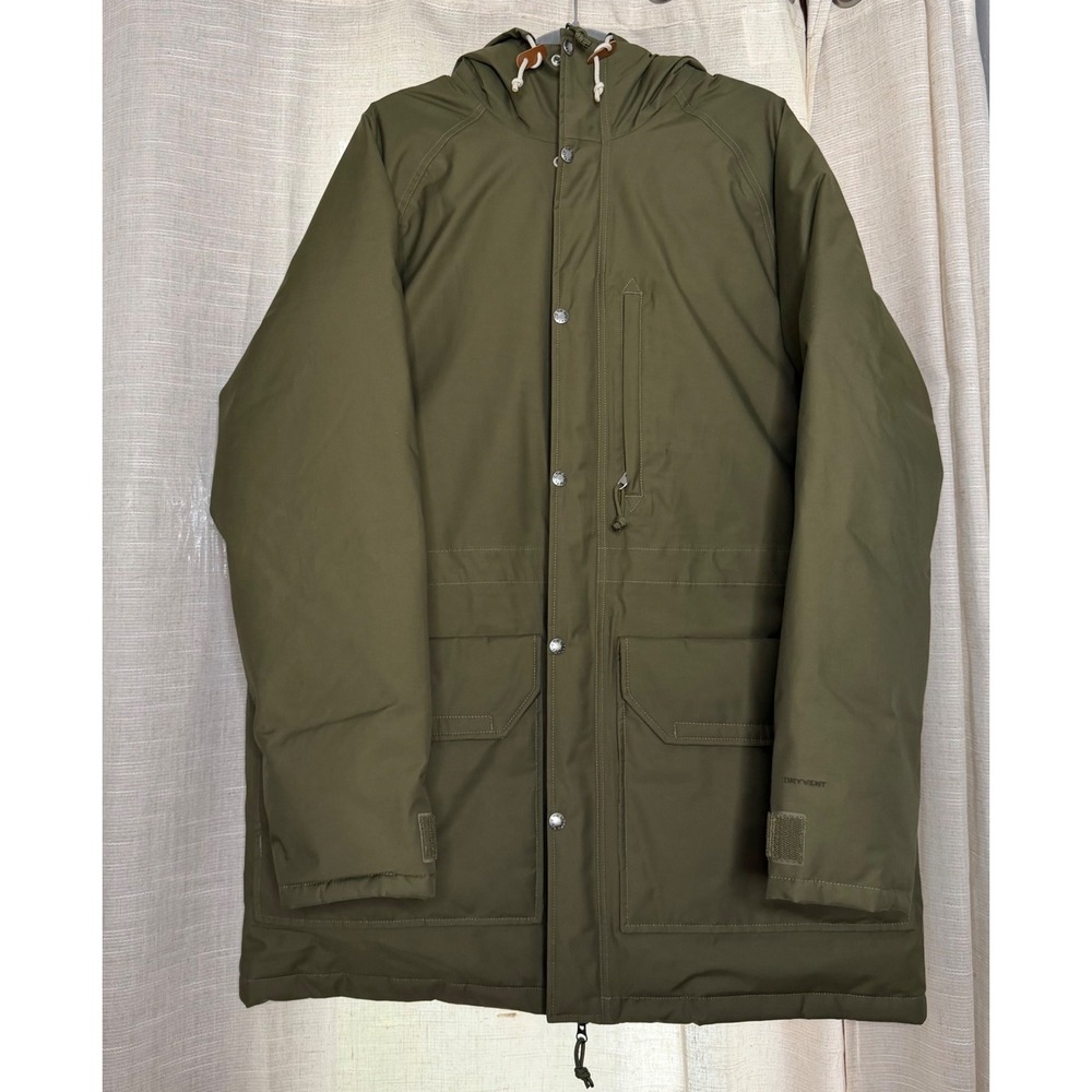 Excellent The North Face Snow Down Parka DryVent Olive Green Men's Size XL